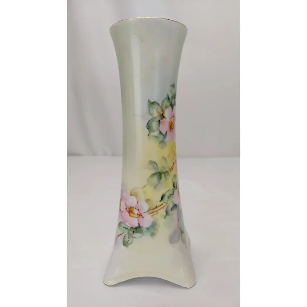 Antique Art Deco Floral Porcelain Bud Vase H&C Heinrich Selb Bavaria Germany